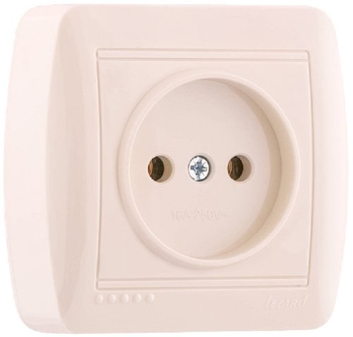 Розетка без заземления накладная Lezard Demet 1-м. кремовый фото Розетка без заземления накладная Lezard Demet 1-м. кремовый картинка